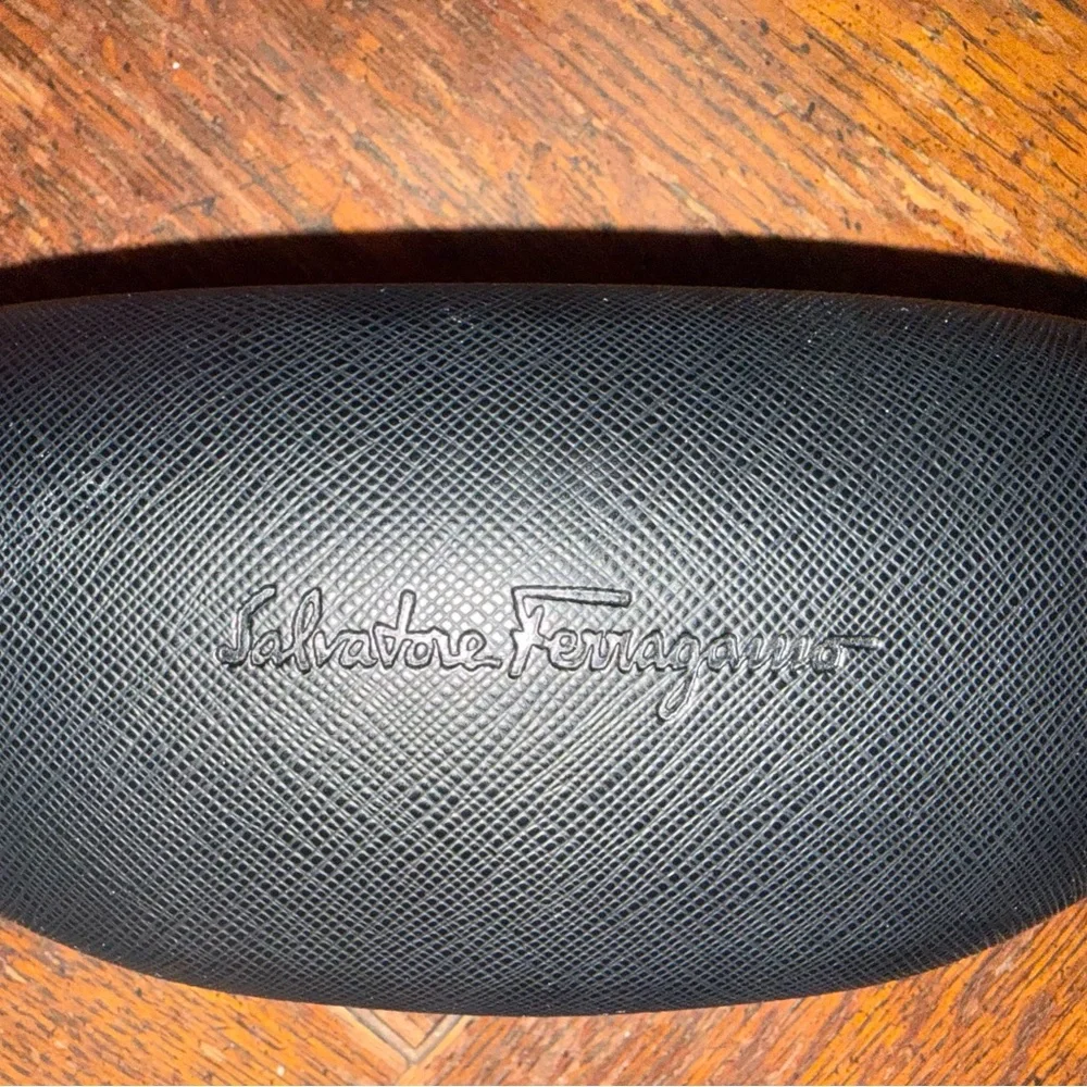 Salvatore Ferragamo Textured Black Sunglasses Case